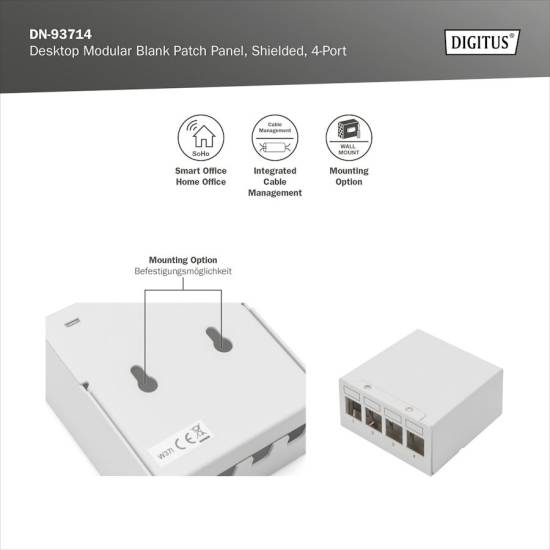 Obudowa punktu konsolidacyjnego na 4 moduły keystone Digitus DN-93714